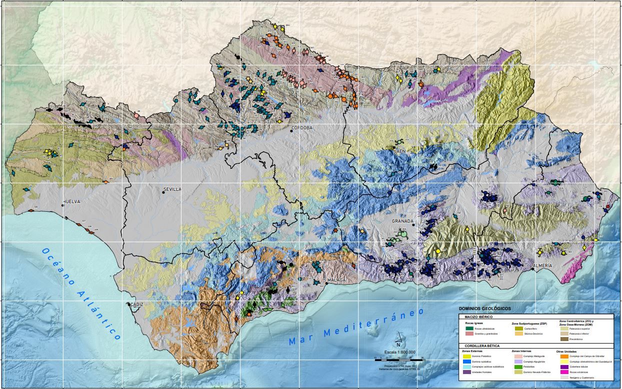 Andalucía, pionera en España con su mapa de tierras raras